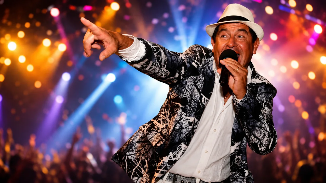 Rubén Delgado animando una fiesta